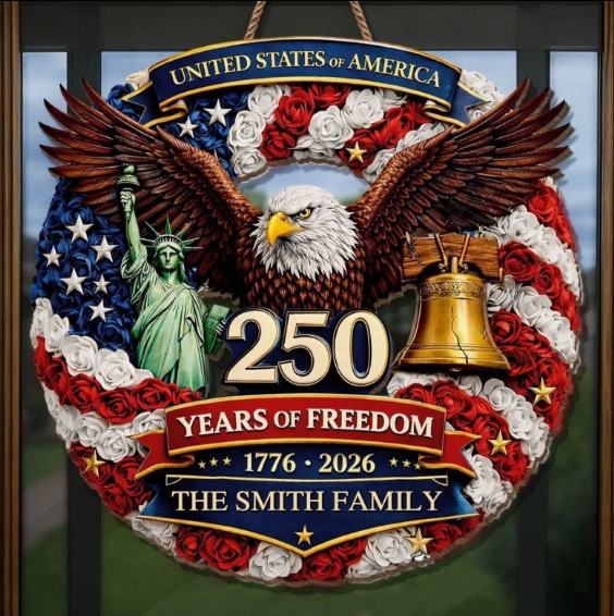 🔥Handmade U.S Eagle 250th Anniversary Patriotic Wreath💖BUY 2 FREE SHIPPING